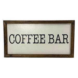 Sweet Water Decor Coffee Bar Wood Sign 17"x9"x1"